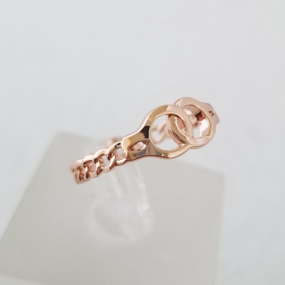 Rose Gold Handcuffs Ring - Picture 2 of 8